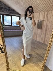 Off white Çelik kaşkorse elbise